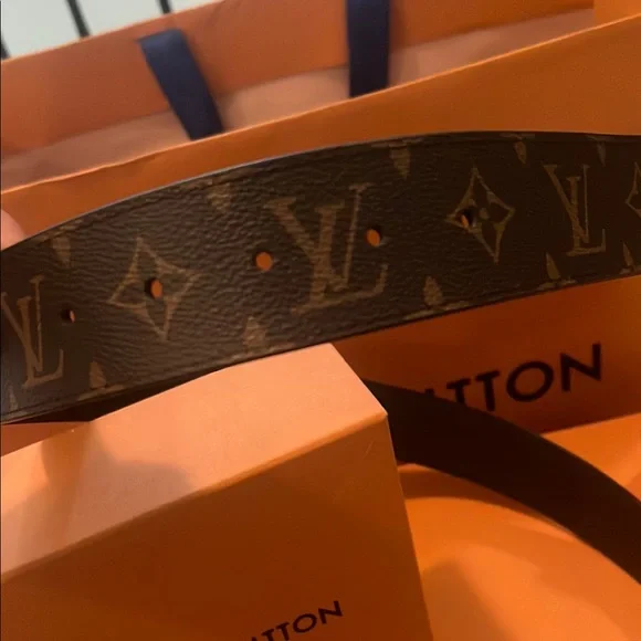 Louis Vuitton Black Monogram Men's Belt